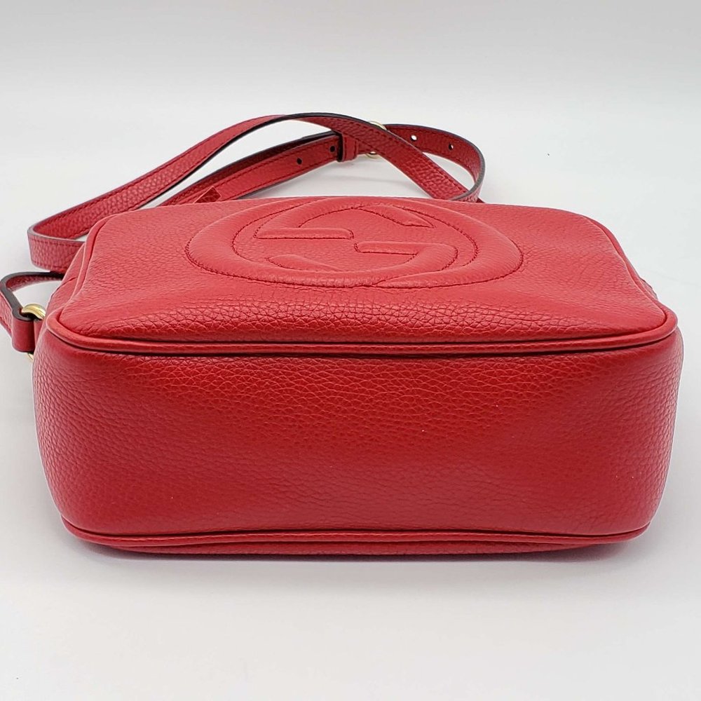 100% Authentic Gucci GG Soho Disco Camera Red Crossbody Bag - Picture 8 of 14